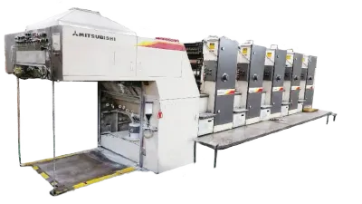 Máy in offset 5 màu tại nhà máy Minh Phúc