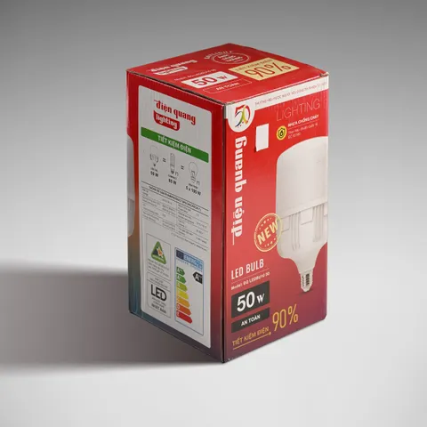 Hộp carton in offset thiết kế cho thương hiệu — sản phẩm Điện Quang