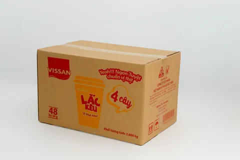 Thùng carton in flexo do Minh Phúc sản xuất cho Vissan (xúc xích Lắc Kêu)